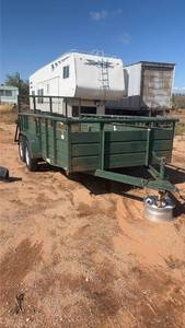 lot 410 image: Dual Axle Utility Trailer with Steel Gate and Mesh Sides