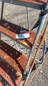 lot 434 image: Rolling Platform Ladder 5-Step with Perforated Steps