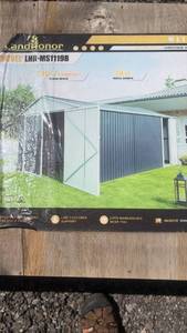 lot 699 image: LandHonor LHR-MS1119B Metal Shed 216 sq ft 26 GA