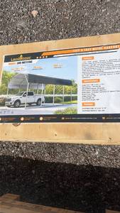 lot 739 image: LandHonor 11ft x 19ft Metal Carport LHR-MC1119C 209 sq.ft
