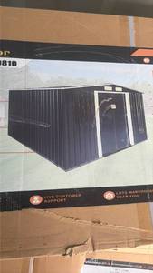 lot 769 image: Landhonor Apex Roof Metal Shed LHR-MS0810 8ft x 10ft Galvanized