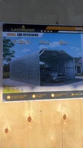 lot 825 image: LandHonor 20ft x 20ft Metal Carport LHR-CP2020FBC 26 Gauge 400 sq.ft