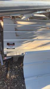 lot 293 image: Lot of corrugated metal roofingsiding panels approximately 20 pieces 7 feet