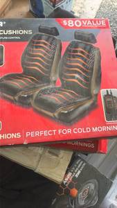 lot 307 image: Monster Auto Heated Seat Cushions 2 Pack Automatic Temperature Control