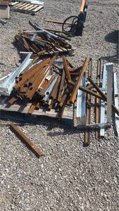 lot 680 image: Lot of Assorted Steel and Wood Structural Beams and Channels
