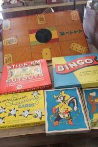 lot 4585 image: Vintage Games, Sewing Cards and More