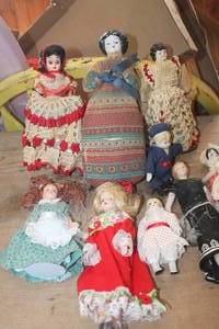 lot 4600 image: Antique Porcelain Dolls and More