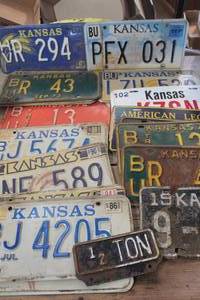 lot 4608 image: Vintage Lincense Plates