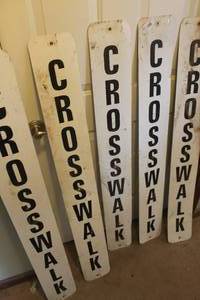 lot 4660 image: Metal 4 x 48 Crosswalk Signs