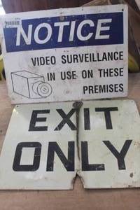 lot 4667 image: Metal Exit Sign and More 10 x 14