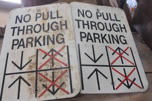 lot 4670 image: Metal Parking Signs 12 x 18