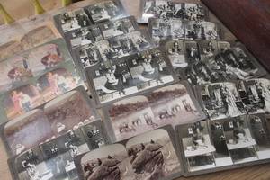 lot 4684 image: Antique Stereoscope People Cards