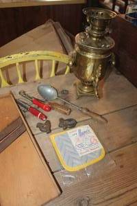 lot 4702 image: Vtg. Cabbage Slicer, Kitchen Utensils & More
