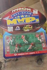 lot 4705 image: NIP 1997 MVPs Kansas City Chiefs Toy Players