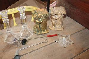 lot 4714 image: Vintage Glass Candleholders & More