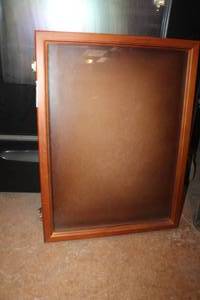 lot 4726 image: Wood Framed Glass Display Case 18 x 24