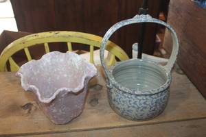 lot 4775 image: Pottery Basket and More