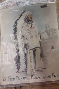 lot 4790 image: Vtg. Duhamel Sioux Indian Pageant Print 12 x 14