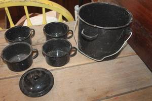 lot 4793 image: Camping Pot and Coffee Cups