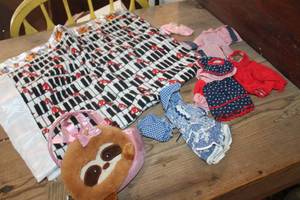lot 4794 image: Doll Clothes, Purse and Blanket