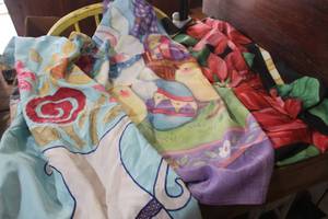 lot 4813 image: Large Garden Flags one with some damage
