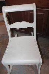 lot 4849 image: White Wood Rocking Chair