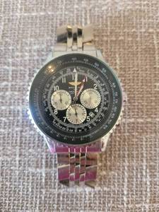 lot 3 image: Replica Breitling Chrono-Matic Chronograph Watch with Steel Bracelet
