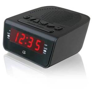 lot 629 image: GPX C224B Dual Alarm Clock Radio  Black