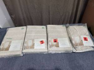 lot 647 image: (4)Inez Window Sheer Panel Back Tab Rod Pocket 58 x 84 in