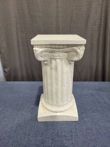 lot 670 image: Decorative Pedestal Column with Scrolled Ionic Capital