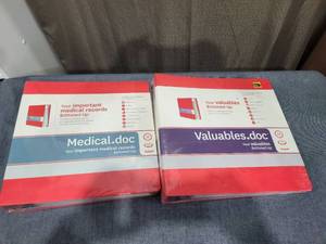 lot 691 image: Medical.doc and Valuables.doc Buttoned Up Organizer Set 2 Pack