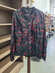 lot 699 image: BRNISLIKE Windbreaker Jacket Black Red Camo 2XL