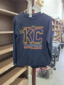 lot 709 image: #1 KC Champions Long Sleeve T-Shirt Black Size Small