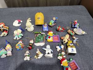 lot 736 image: Holiday Ornaments & Collectibles Pieces Including Disney Characters Baseball Cap