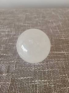 lot 771 image: White Polished Sphere Decorative Ball