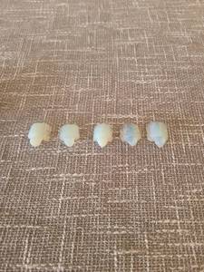 lot 774 image: Miniature Carved Turtles Figurines White Iridescent Lot of 5