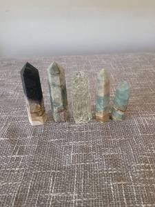 lot 775 image: Polished Stone Point Specimens Lot of 5