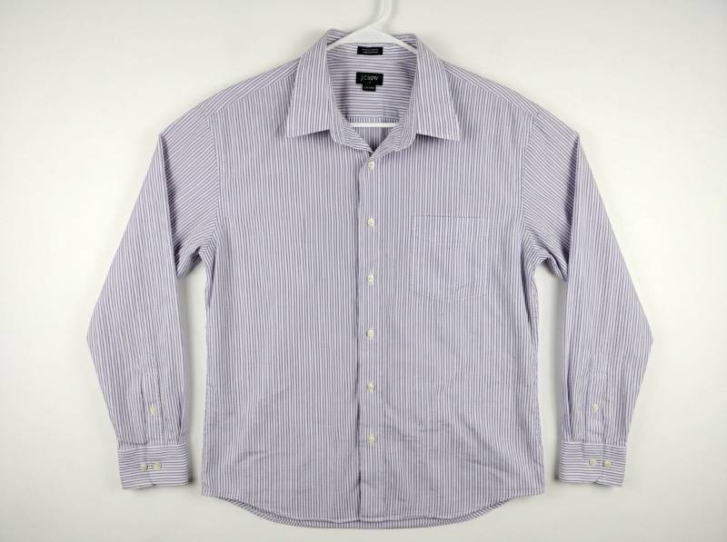 lot 25742 image: J.Crew Mens Long-Sleeve Button-Up Dress Shirt L