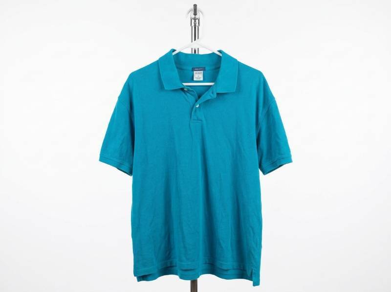 lot 25752 image: Old Navy Regular Fit Short-Sleeve Polo Shirt Turquoise XXL