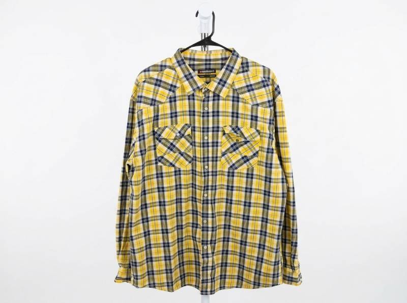 lot 25778 image: Ecko Unltd. Plaid Button-Up Shirt 2X-Large Yellow Navy
