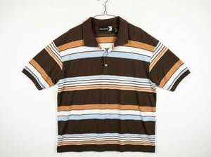 lot 24992 image: 212 Striped Polo Shirt 2XL BrownBlueOrange