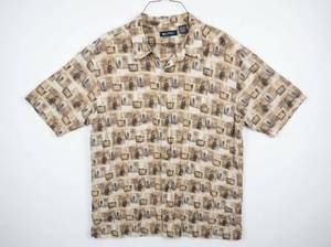 lot 24998 image: Pureitan Mens XL Button-Up Shirt Vintage Print