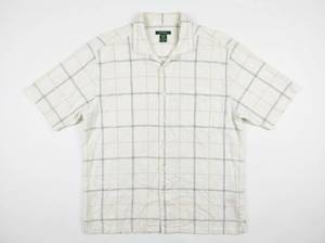 lot 25001 image: David Taylor Collection White Plaid Linen Cotton Shirt XL