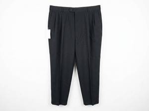 lot 25016 image: Black Flat-Front Trousers with Button Closures