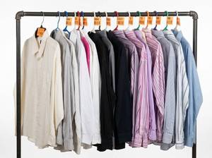lot 25939 image: Assorted Mens Dress Shirts on Hangers - Multiple Colors - 22 Ct