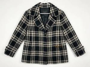 lot 25981 image: Talbots Woman Black White Plaid Blazer Size 16W