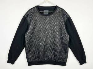 lot 25988 image: Akademiks 5XL Black Quilted Crewneck Sweatshirt