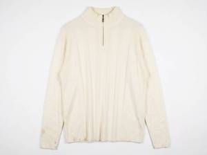 lot 25993 image: Linea Uomo 2XLT Cream Ribbed Acrylic Turtleneck