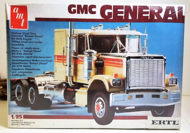 lot 1600 image: AMT GMC General Semi Truck  125 scale model Kit  #6659  box sealed  NIB