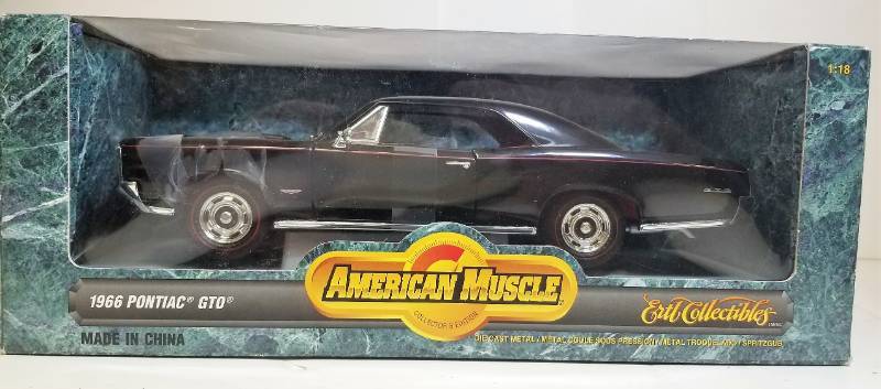 lot 1618 image: American Muscle 1966 Pontiac GTO  116 scale  Die Cast Metal  See PIX  NIB